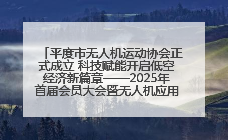 平度市无人机运动协会正式成立 科技赋能开启低空经济新篇章——2025年首届会员大会暨无人机应用发展论坛成功举办